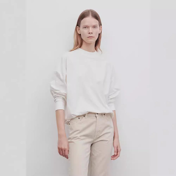 Damer casual rund hals sweater med oversized ærmer Stilla