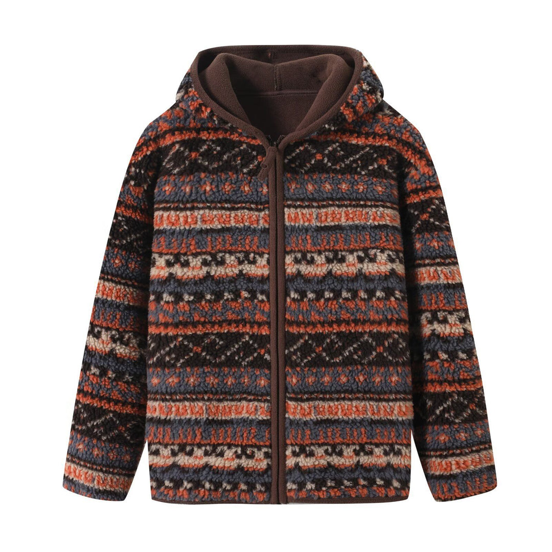 Kvinders Cozy Fleece Jakke med Trendy Mønster Stilla
