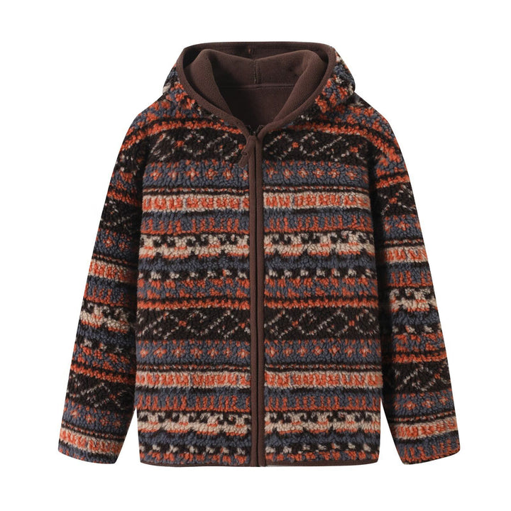 Kvinders Cozy Fleece Jakke med Trendy Mønster Stilla