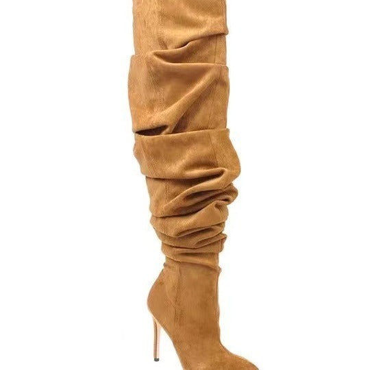 Femme Slouchy Over-knæ Stiletto Støvler Stilla