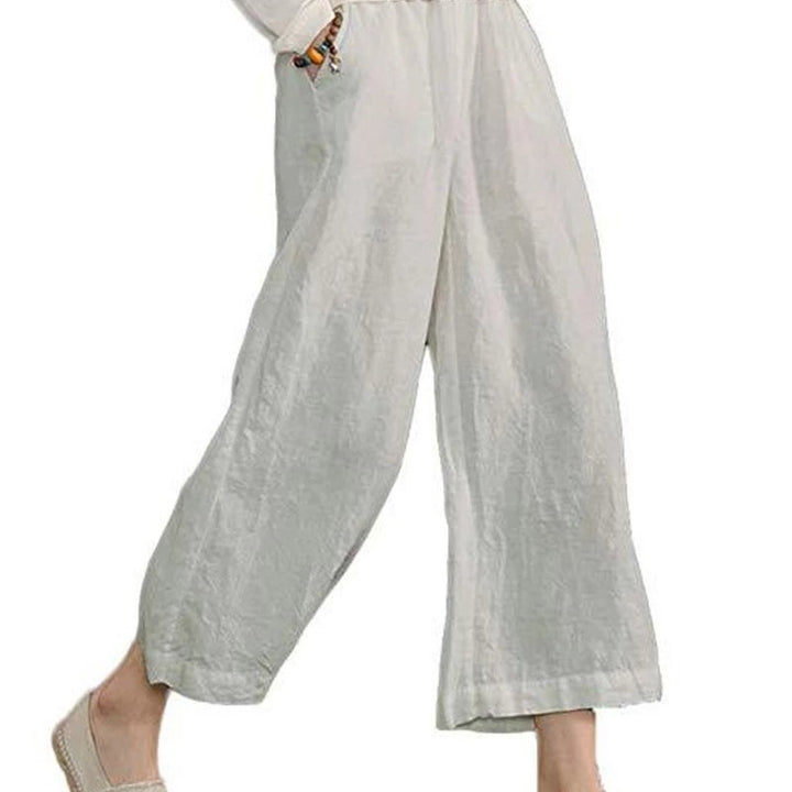 Dame Relaxed Fit Cropped Bukser Stilla