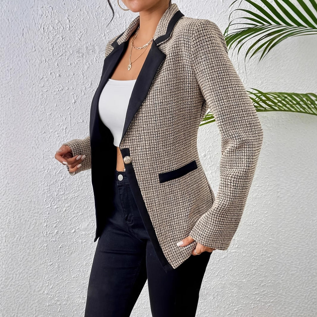 Dame skræddersyet blazer med kontrasterende detaljer Stilla