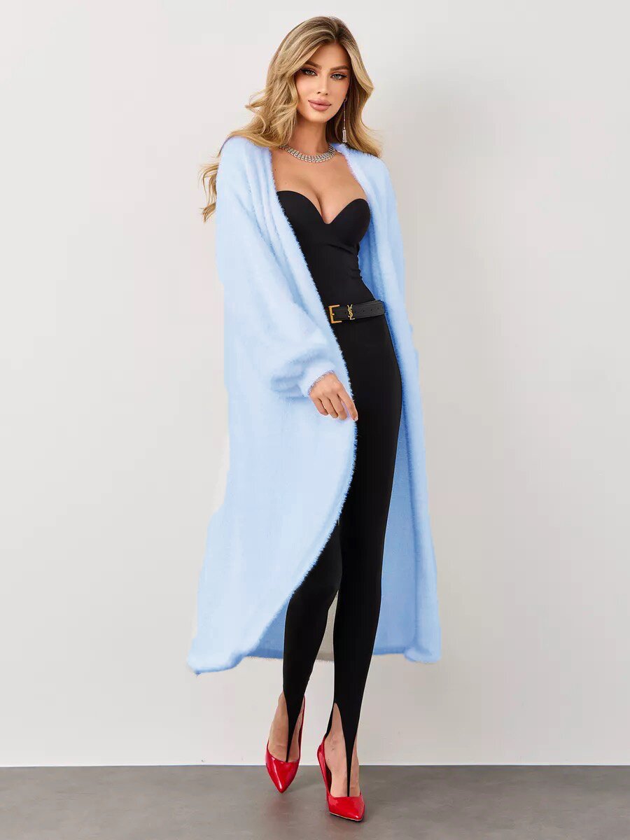 Femme Soft Fuzzy Åben Forside Cardigan Stilla