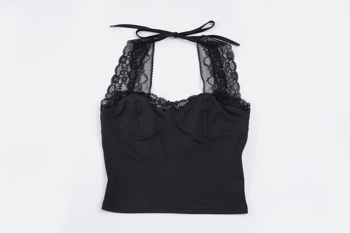Dame spidsen camisole med elegant snit og legende detaljer Skovae
