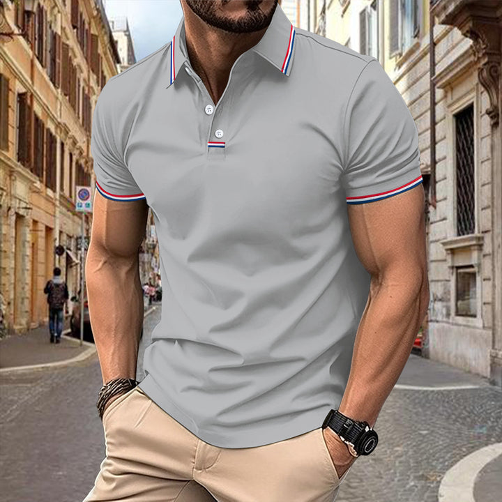 Herrernes elegante og sporty polo skjorte med struktureret krave Stilla