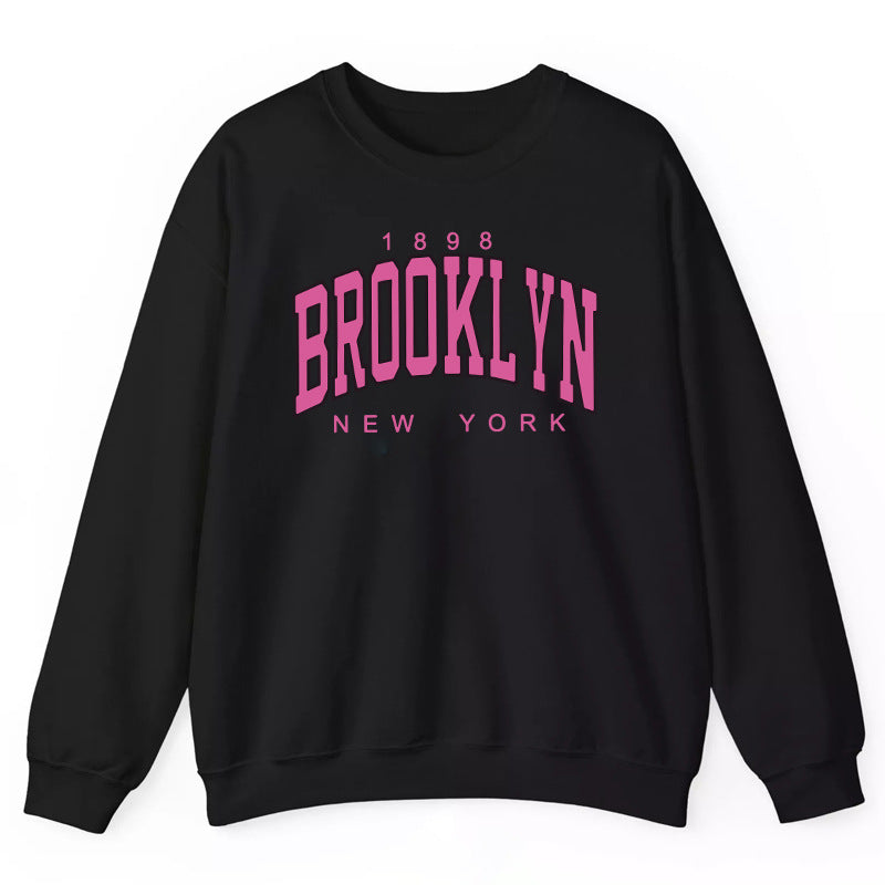 Kvinders sweatshirt med afslappet Brooklyn print og behagelig pasform Stilla