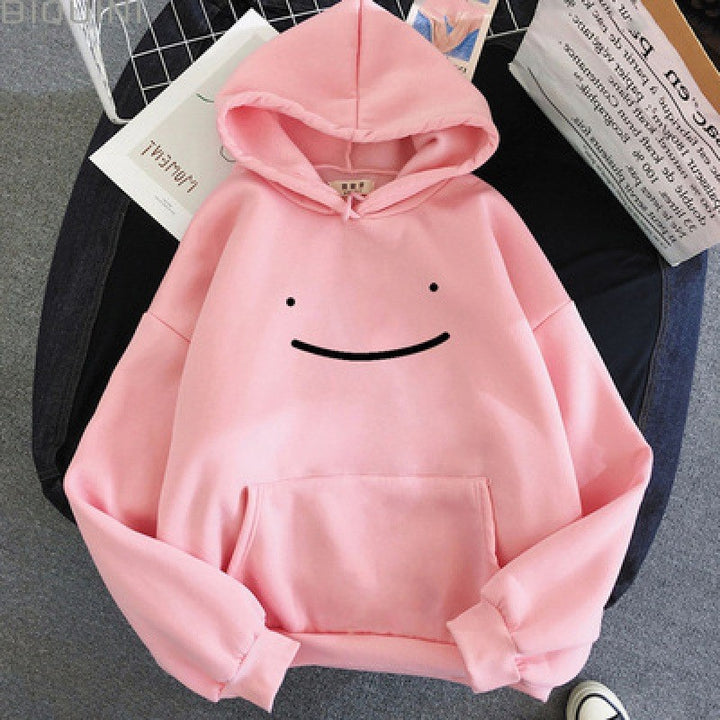 Kvinders hoodie med sjovt ansigt motiv Skovae