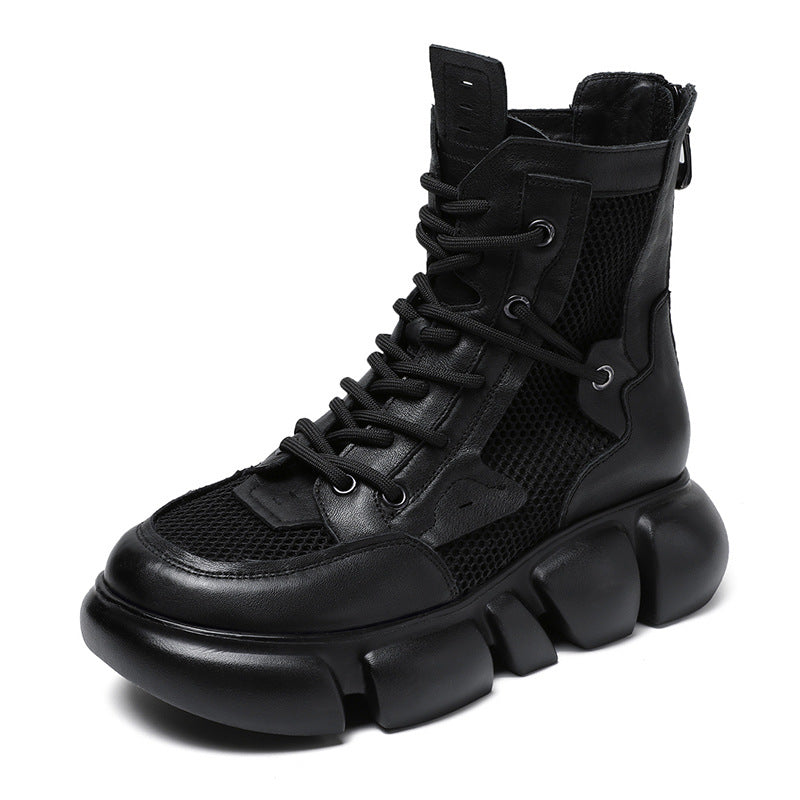 Herrer High-Top Åndbare Sneakers med Chunky-Sål Stilla