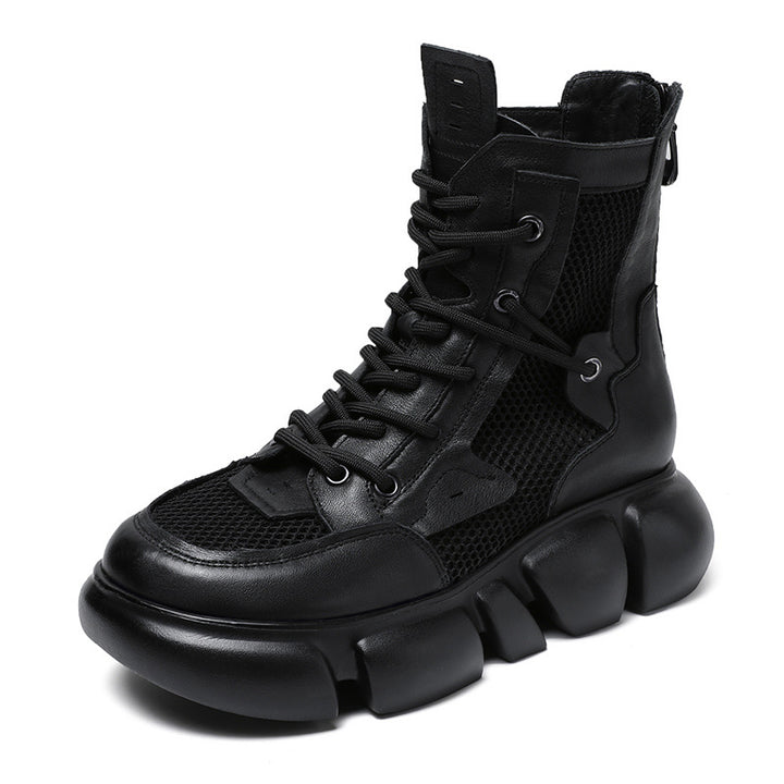 Herrer High-Top Åndbare Sneakers med Chunky-Sål Stilla