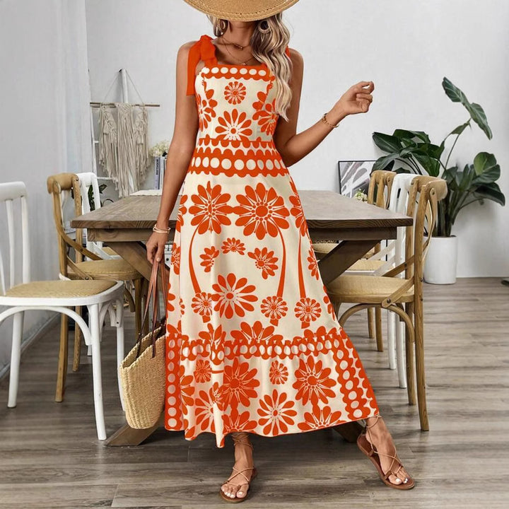 Dame Blomster Maxi Kjole Stilla