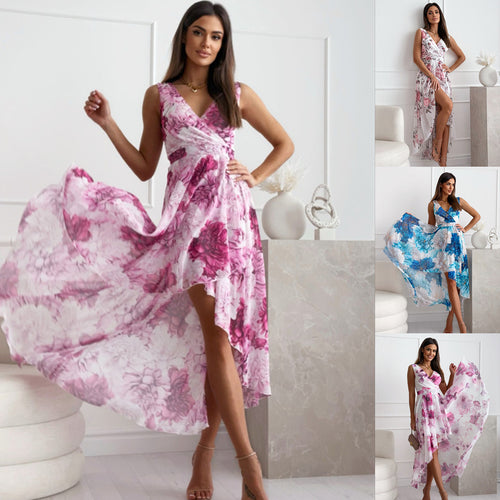 Kvinder Floral High-Low Maxikjole Stilla