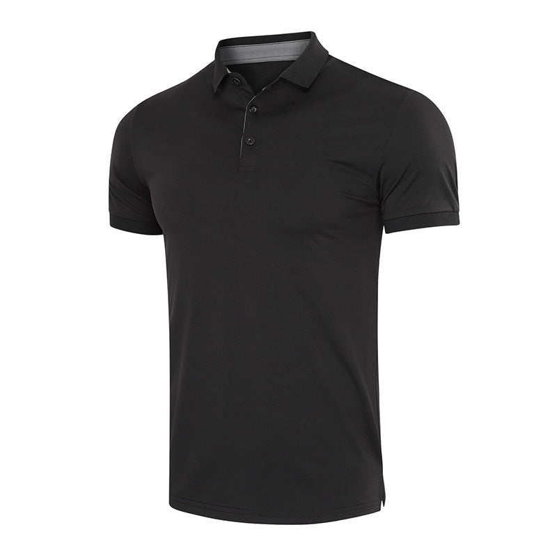 Herre fritids polo t-shirt lavet af åndbart funktionsmateriale med moderne krave Stilla