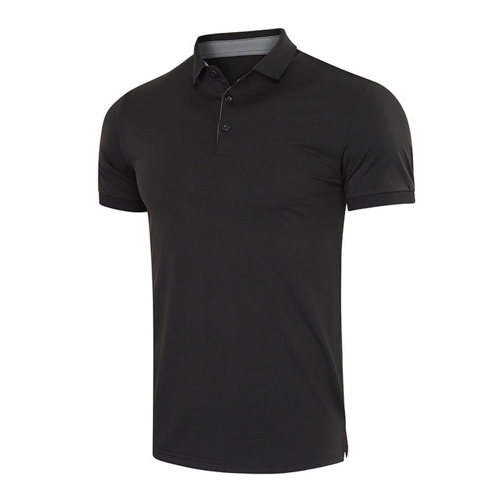 Herre fritids polo t-shirt lavet af åndbart funktionsmateriale med moderne krave Stilla