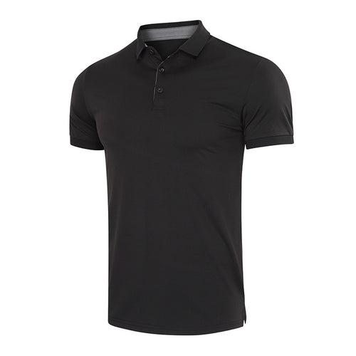 Herre fritids polo t-shirt lavet af åndbart funktionsmateriale med moderne krave Stilla