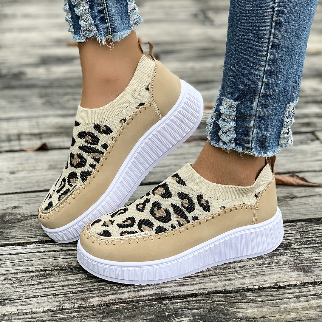 Dame Behagelige Slip-On Sneakers med åndbart strikket overmateriale Stilla