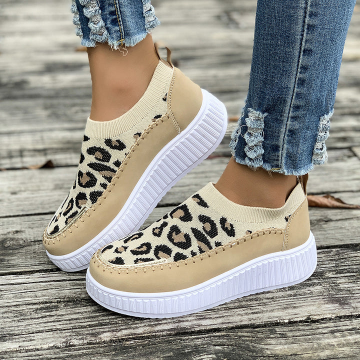 Dame Behagelige Slip-On Sneakers med åndbart strikket overmateriale Stilla