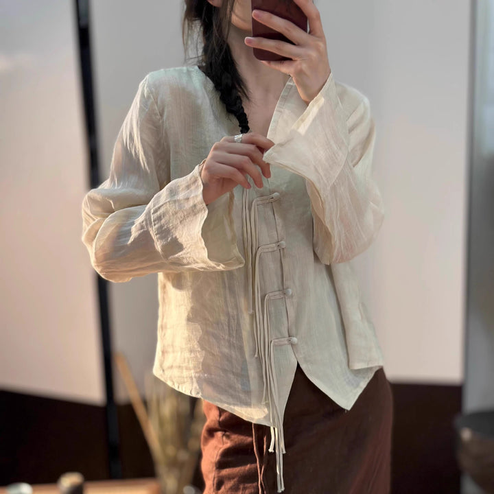 Femme Elegante Bindefront Bluse Stilla