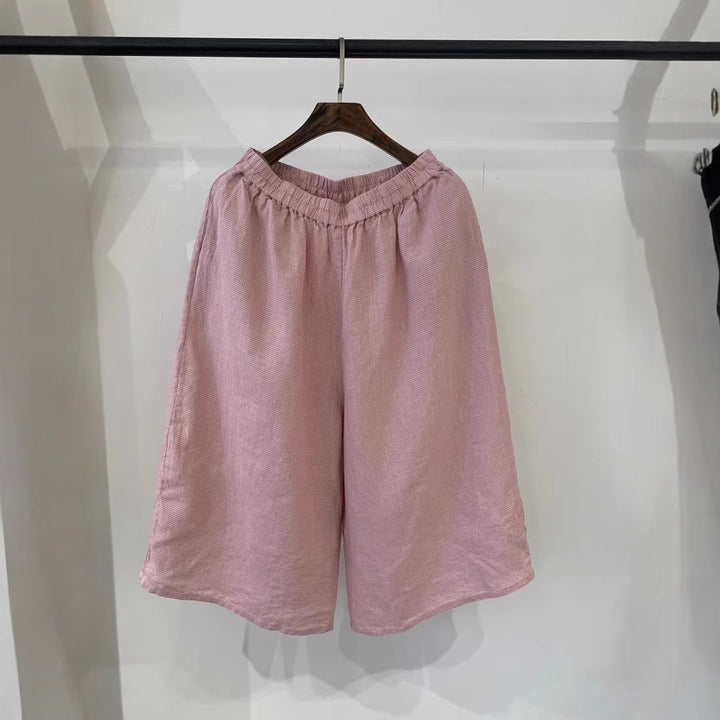 Femme Afslappet Pasform Linned Culottes Stilla