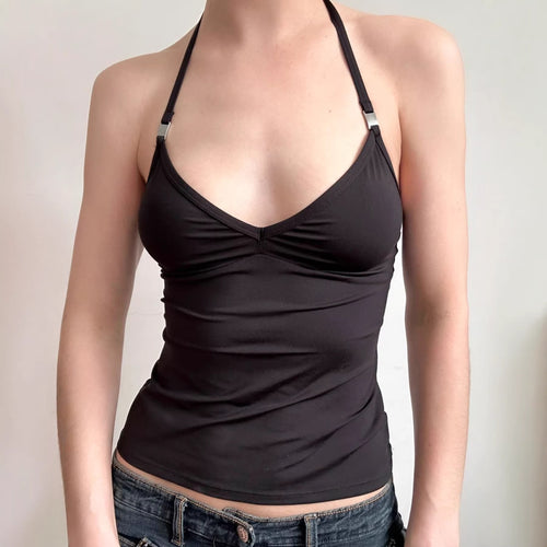 Dame Sporty spaghetti top med elegante accenter Skovae