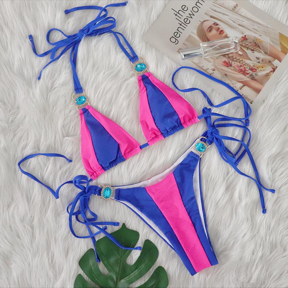 Dame Stilfuld Cut-Out Trekant Bikini Sæt Stilla