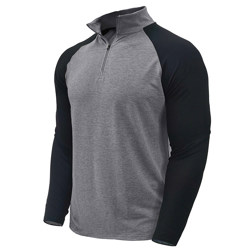 Herrer Sporty Pullover med Ståkrave og Lynlås Stilla