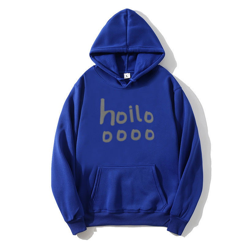 Dame hoodie med løs pasform og kreativt print Skovae