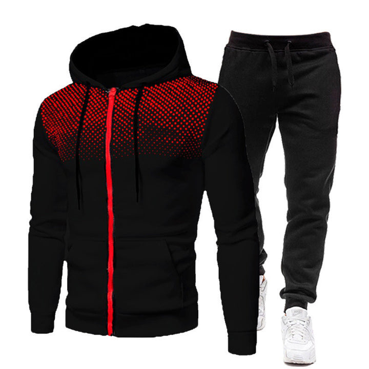 Herren Sportsligt Zip-Hoodie og Joggingbuks Sæt Stilla