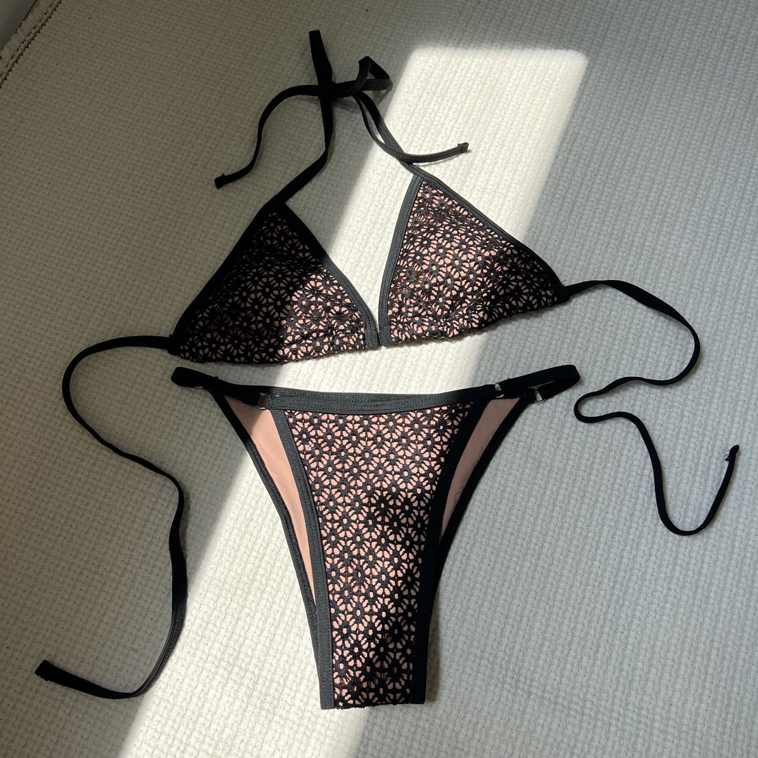 Dame Bikini-sæt med elegant spidsere og justerbare stropper Stilla