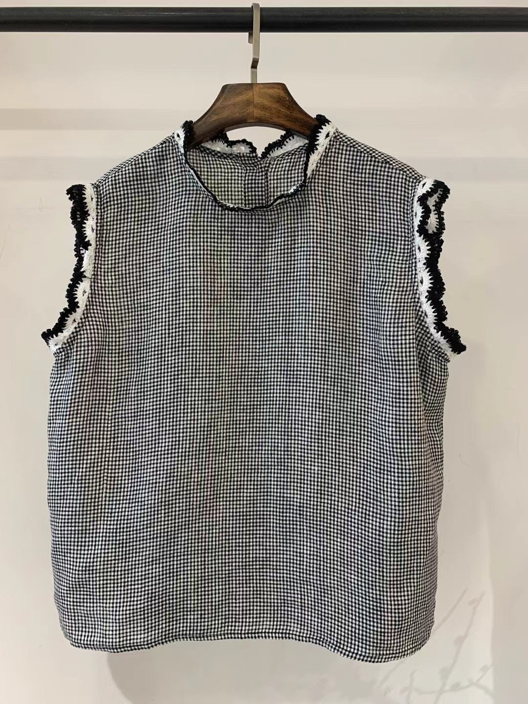 Femme Afslappet Pasform Bestickt Linnedbluse Stilla