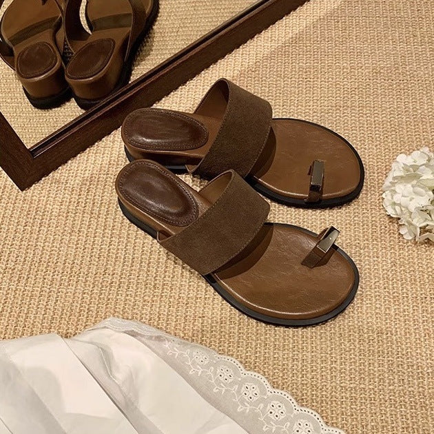 Femme Stilfulde Thong Slide Sandaler Stilla