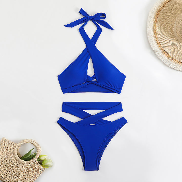 Dame bikini sæt med asymmetrisk snit og justerbare stropper Stilla