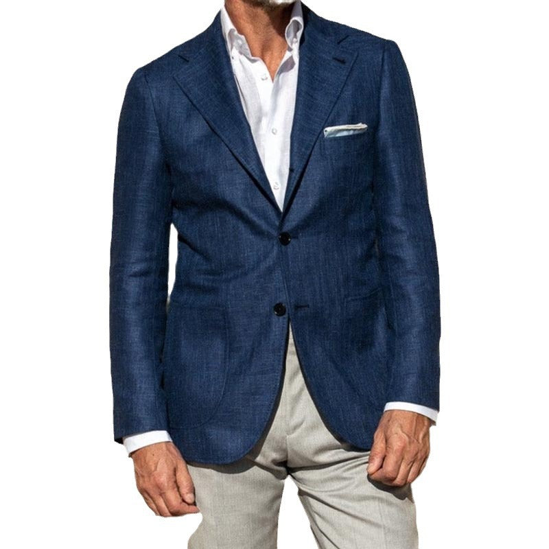 Herrer elegant linned blazer med moderne detaljer Stilla