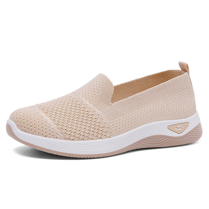 Dame Åndbare Slip-On Fritidssko med elastisk Strikkestruktur Stilla