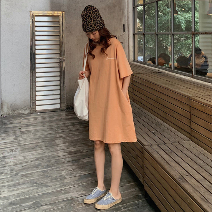 Femme Oversized Grafik T-Shirt Kjole Stilla