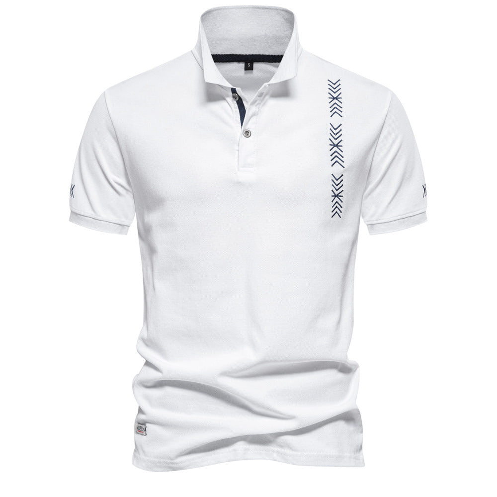 Herrer Poloshirt med raffineret strukturmønster og modisch krave Stilla