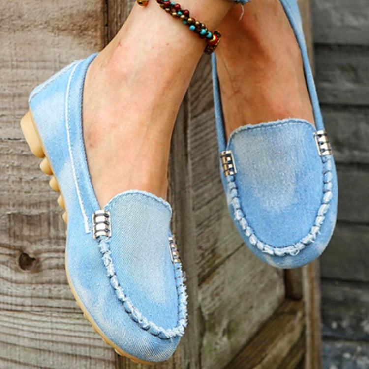 Dame Mokkasiner med afslappet denim-design og fashionable accenter Stilla