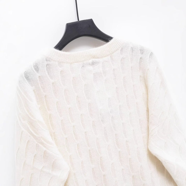 Femme Kabelstrik Knap-cardigan Stilla
