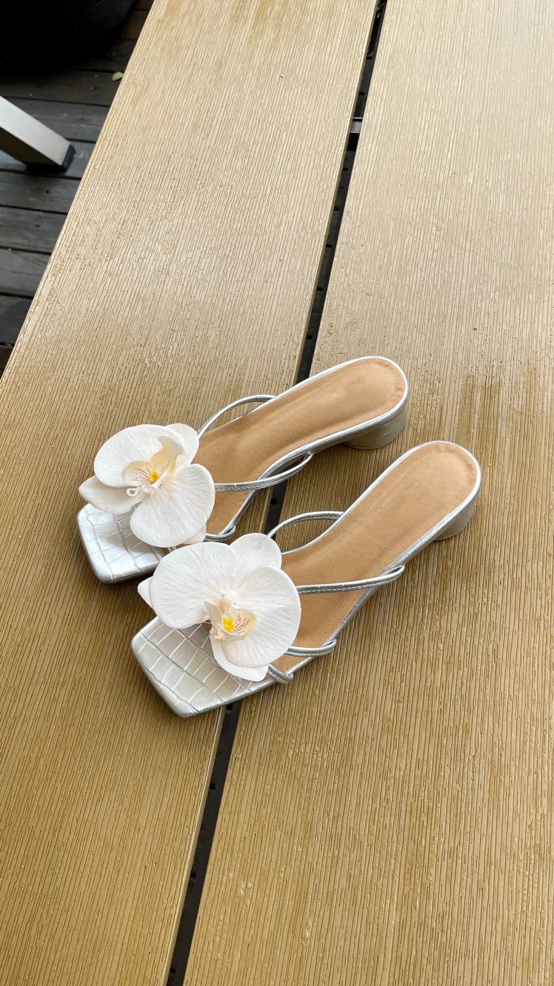 Dame blomsterdesignede slide-sandaler Stilla