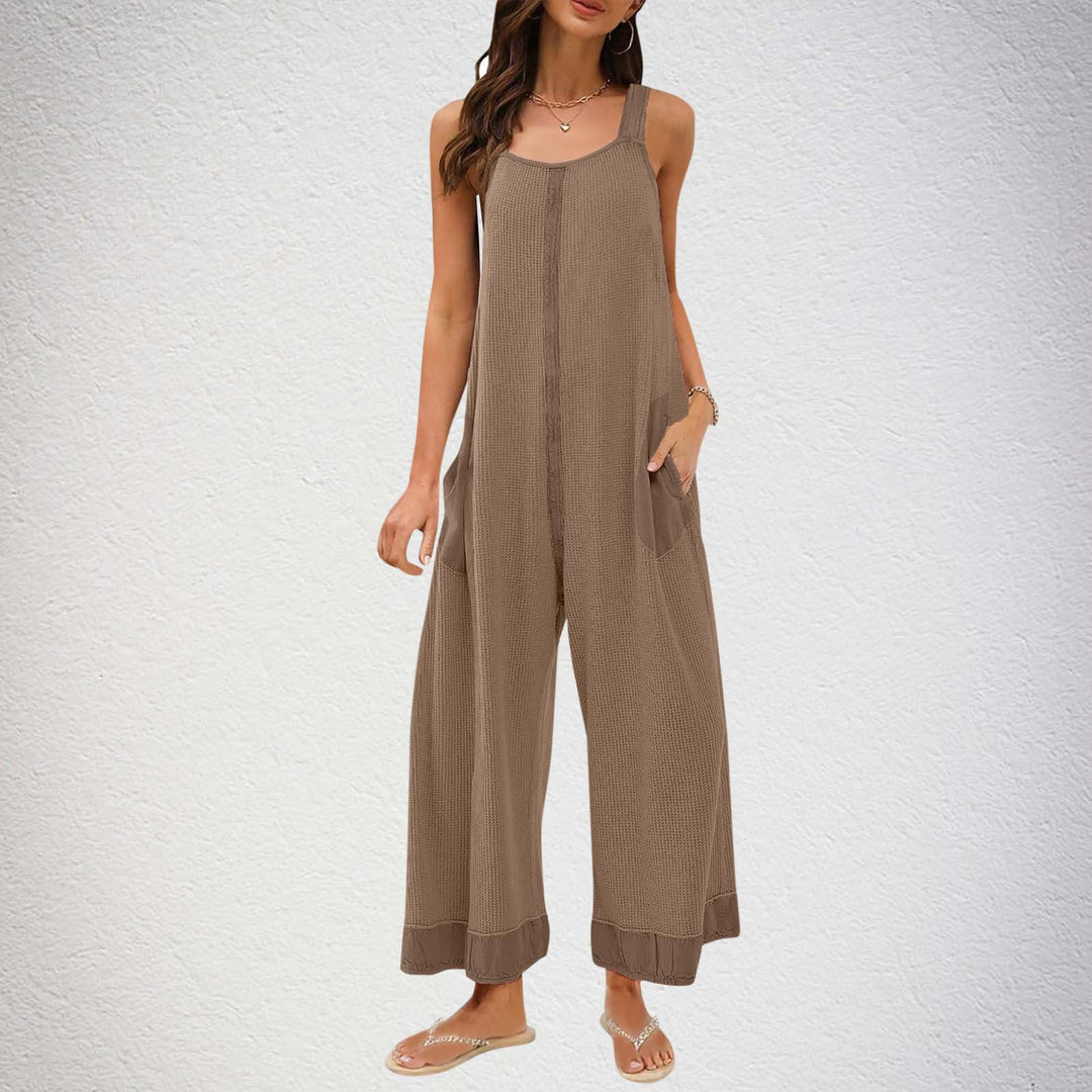 Dame afslappet Jumpsuit med sidelommer og bredt ben Stilla