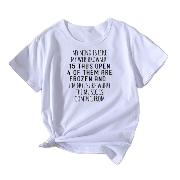 Dame Casual Komedie Grafik T-shirt Stilla
