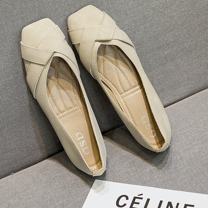 Dame Ballerinas med elegant knude-design og komfortabel indersål Stilla