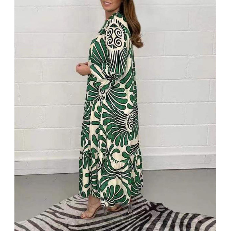 Stilla | Chic Loose Fashion V-Hals Chiffon Plisseret Kjole