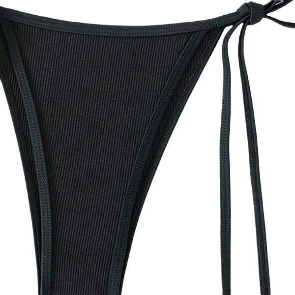 Dame triangel-bikini med justerbare bindebånd og højskåret trusse Skovae