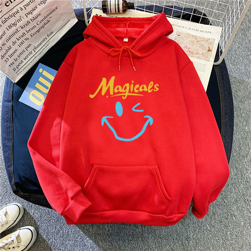 Damer hoodie med casual smiley design Skovae
