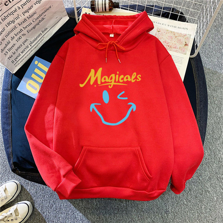 Damer hoodie med casual smiley design Skovae
