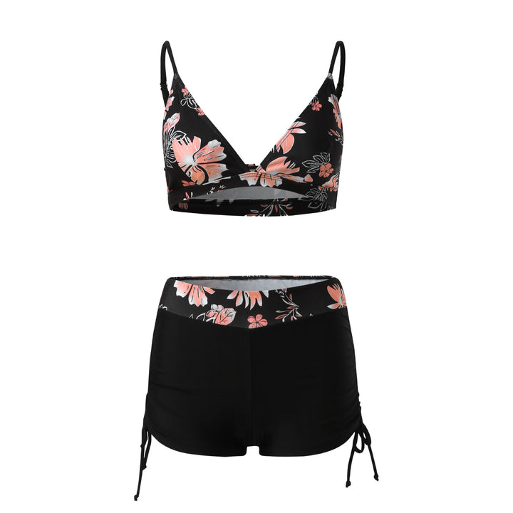 Dame bikini-sæt med blomsterdesign og komfortable højtaljede trusser Stilla