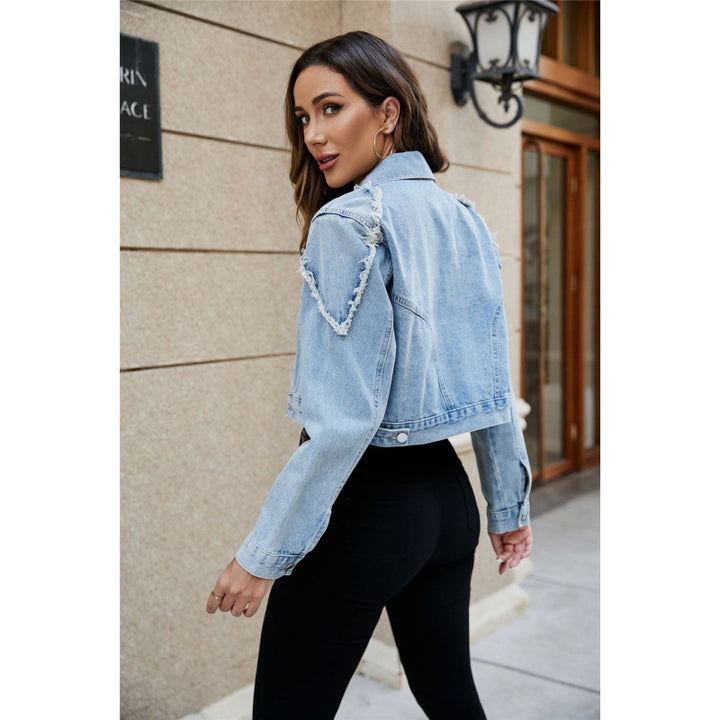 Kvinders cropped denimjakke Stilla