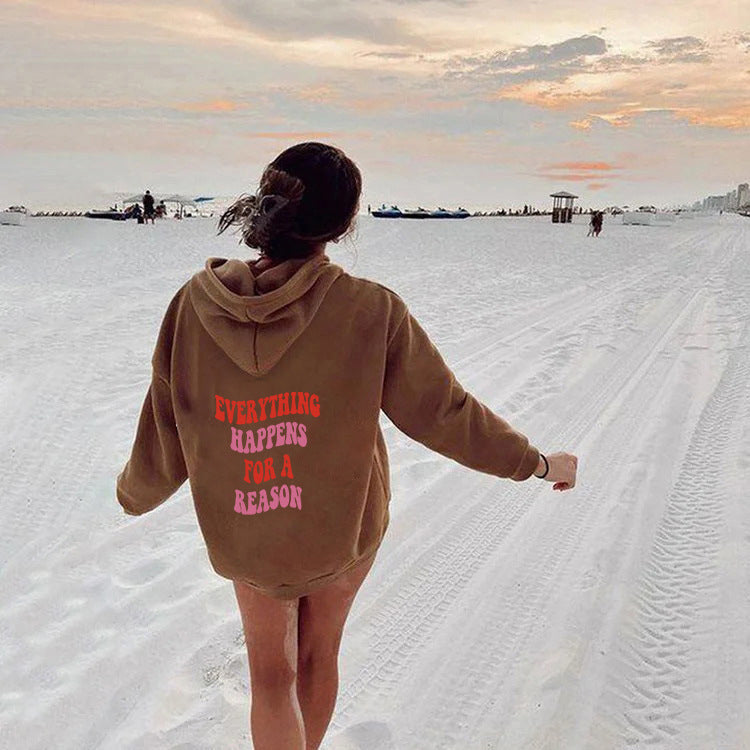 Kvinders hoodie med et unikt motiverende slogan og en komfortabel pasform Skovae