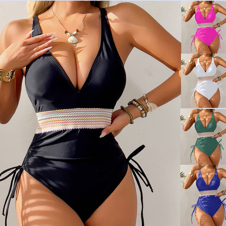Femme Højskåren Bikini-Sæt med justerbare Sidesløjfer Stilla