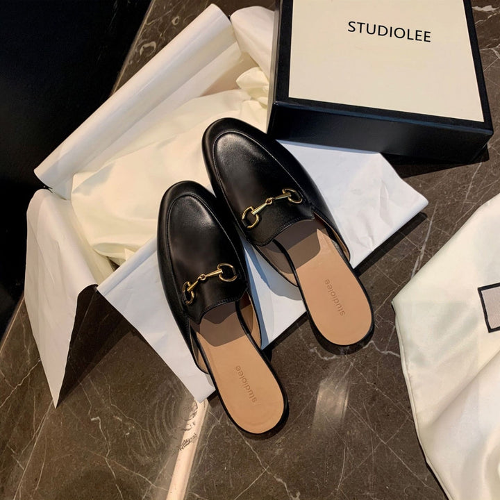 Dame Elegant Slip-On Mules med Guldfarve Stilla
